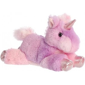 Aurora® Adorable Mini Flopsie™ Licorne en peluche – Facilité ludique – Compagnons intemporels – Arc-en-ciel 20,3 cm