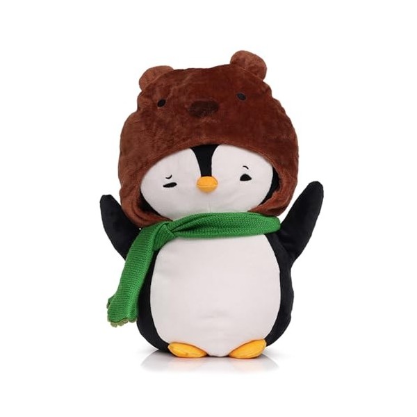 HERBIES Finn The Penguin, animal en peluche, 30,5 cm, thérapie par le froid chaud avec lavande et menthe poivrée, compagnon s