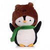 HERBIES Finn The Penguin, animal en peluche, 30,5 cm, thérapie par le froid chaud avec lavande et menthe poivrée, compagnon s