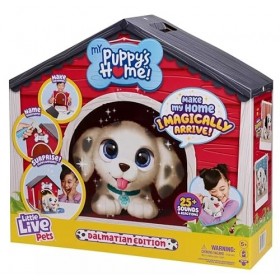 Little Live Pets - My Puppys Home Jouet interactif en peluche pour chiot et chenil. Plus de 25 sons et réactions. Faites la 
