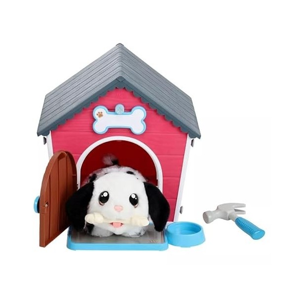 Little Live Pets - My Puppys Home Jouet interactif en peluche pour chiot et chenil. Plus de 25 sons et réactions. Faites la 