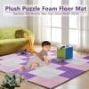 Tapis De Sol en Mousse Puzzle en Peluche 50 Pièces, Carreaux De Mousse Carrés Imbriqués Doux Et Moelleux, Petits Tapis, Carre