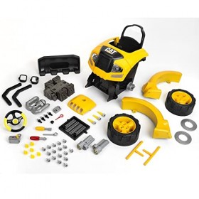 Theo Klein 3206 CAT Truck Bloc-moteur I Avec Fonctions de Réparation I Phare et klaxon à piles I Jouet pour Enfants à Partir 