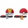 Pokemon Surprise Jeu dattaque - Charmander 1 et Riolu - 2 balles dattaque Surprise - 6 disques dattaque - Jouets pour Enf