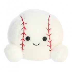 Aurora® Adorable animal en peluche Palm Pals™ Slugger Baseball™ – Jeu de poche – Amusement à collectionner – Blanc 12,7 cm