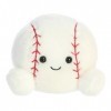 Aurora® Adorable animal en peluche Palm Pals™ Slugger Baseball™ – Jeu de poche – Amusement à collectionner – Blanc 12,7 cm