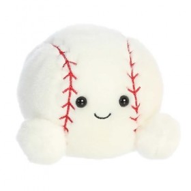 Aurora® Adorable animal en peluche Palm Pals™ Slugger Baseball™ – Jeu de poche – Amusement à collectionner – Blanc 12,7 cm