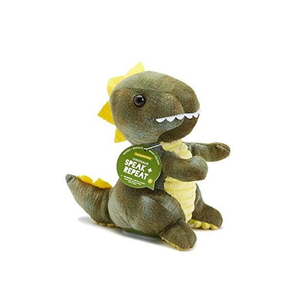 Twos Company Dinosaure en peluche avec fonction de répétition