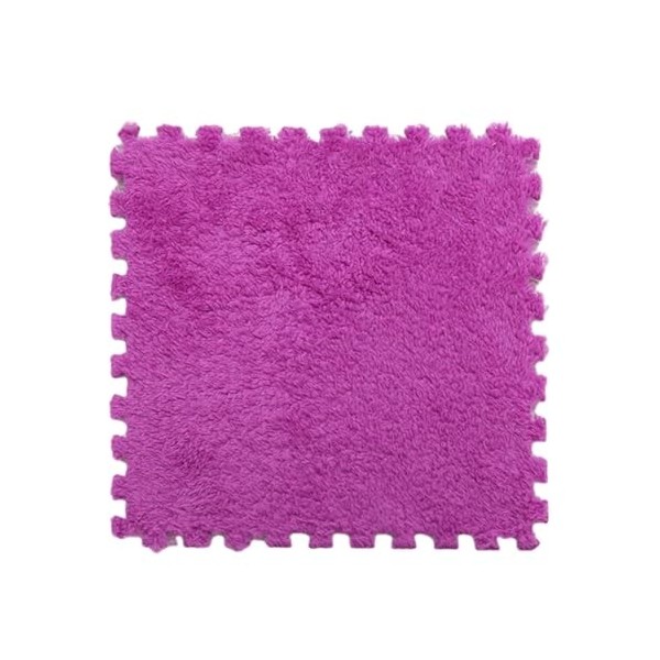 50 Pièces Tapis De Sol en Mousse en Peluche, Carreaux De Sol en Moquette, Tapis Carrés en Mousse EVA Emboîtables, Tapis De So