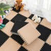 Tapis De Jeu De Puzzle Moelleux, Carreaux De Moquette Entre Verrouillage en Peluche, 48 Pièces Carrés De Mousse De Tapis, Car