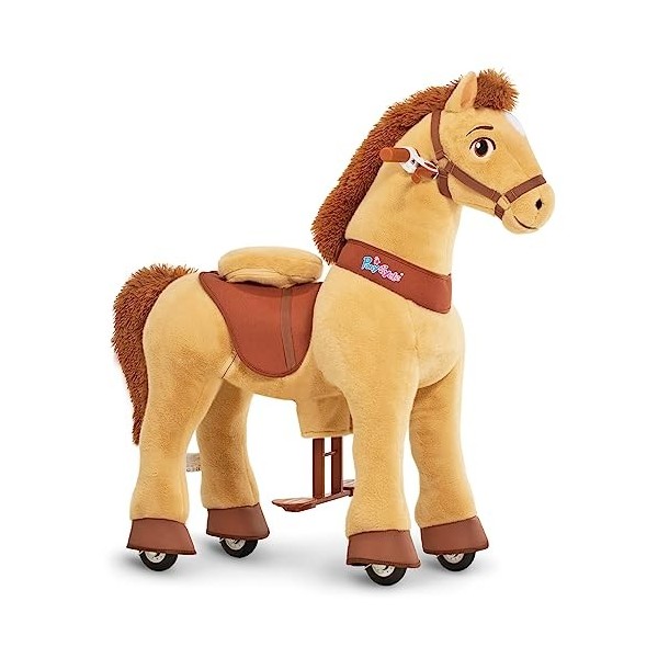 PonyCycle 2023 Nouvelle Modèle E Peluche Licorne à Bascule Porteur Enfant avec Frein Licorne Violette/Taille 3 pour 3-5 Ans 