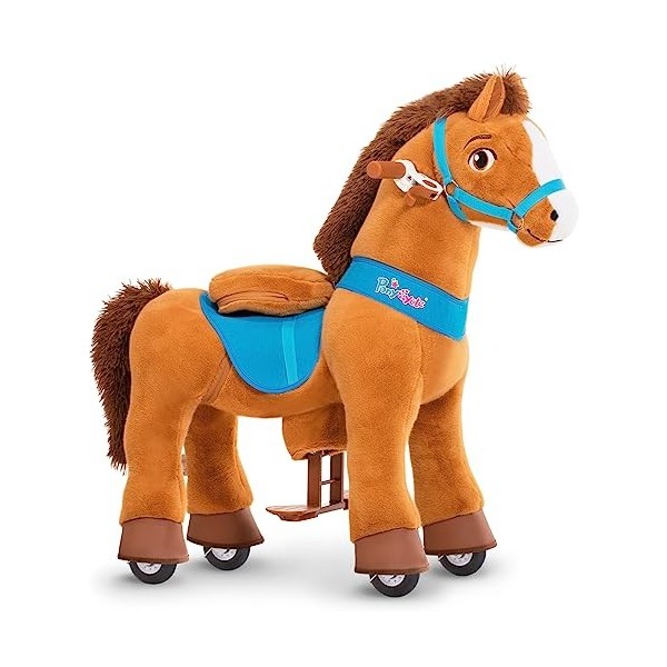 PonyCycle 2023 Nouvelle Modèle E Peluche Licorne à Bascule Porteur Enfant avec Frein Licorne Violette/Taille 3 pour 3-5 Ans 