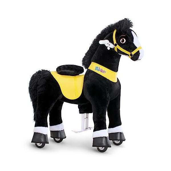 PonyCycle 2023 Nouvelle Modèle E Peluche Licorne à Bascule Porteur Enfant avec Frein Licorne Violette/Taille 3 pour 3-5 Ans 