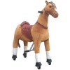 FINOOS Pony Ride Cheval à Bascule - Peluche sur Roues - Inline - Poney - Cheval - Équitation - Peluche - MyPony - Cheval déq