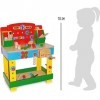 Small foot 1533 Ètabli "Tobi" en bois coloré, avec accessoires, outils, étau et rangements, à partir de 3 ans