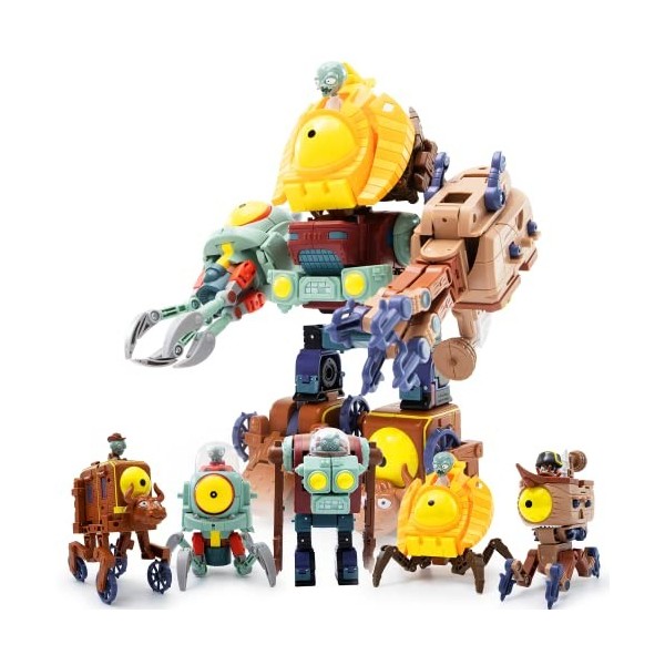 Maikerry Ensemble robot 5 en 1 Plants vs. Zombies BOSS – Figurines daction jouets pour les fans de jeux – Cadeaux dannivers