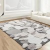 Tapis 3D stéréo irrégulier en mousse pour salon, chambre à coucher, maison - Décor esthétique - Tapis de sol dintérieur en p