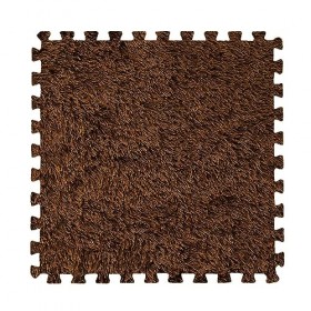 48 Pièces 0.39 Pouces Dépaisseur Fine Peluche 12X12 Pouces Brillant Imbriqué Tapis Mousse Carrelage Tapis Zone Tapis Salon T