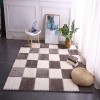 48 Pièces 0.39 Pouces Dépaisseur Fine Peluche 12X12 Pouces Brillant Imbriqué Tapis Mousse Carrelage Tapis Zone Tapis Salon T