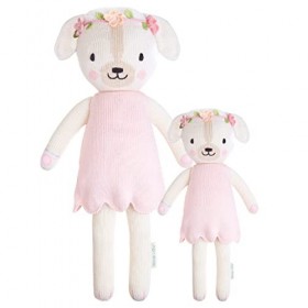 CUDDLE + KIND Poupée tricotée à la Main régulière de 20 "Charlotte Le Chien - Qualité héritage, fabriquée à la Main au Pérou,