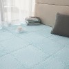 Moquette De Sol en Mousse Carrée Shaggy 30x 30 X 0,4 Po Tapis descalade Antidérapants en Peluche avec Bordure - Tapis De Puz