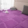 Moquette De Sol en Mousse Carrée Shaggy 30x 30 X 0,4 Po Tapis descalade Antidérapants en Peluche avec Bordure - Tapis De Puz