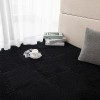 Moquette De Sol en Mousse Carrée Shaggy 30x 30 X 0,4 Po Tapis descalade Antidérapants en Peluche avec Bordure - Tapis De Puz