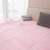 Moquette De Sol en Mousse Carrée Shaggy 30x 30 X 0,4 Po Tapis descalade Antidérapants en Peluche avec Bordure - Tapis De Puz