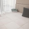 Moquette De Sol en Mousse Carrée Shaggy 30x 30 X 0,4 Po Tapis descalade Antidérapants en Peluche avec Bordure - Tapis De Puz