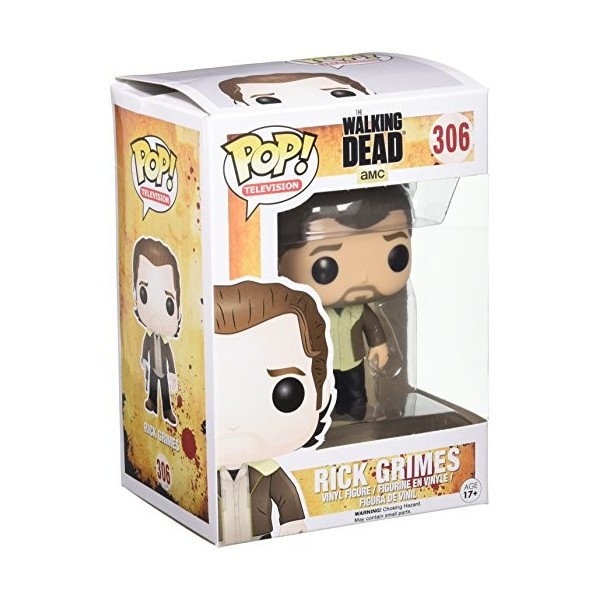 Funko - Pdf00005376 - Pop - The Walking Dead - Série 5 - Rick Grimes 306 - Noir/Gris