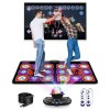 Acelufly Tapis de danse en flanelle pour TV avec caméra HD, tapis de jeu pour deux utilisateurs avec manette sans fil, tapis 