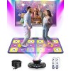 Acelufly Tapis de danse en flanelle pour TV avec caméra HD, tapis de jeu pour deux utilisateurs avec manette sans fil, tapis 