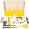 Small Foot 11806 établi Miniwob en Bois, avec Outils, Nombreux Accessoires et Jeu de vis, pour Enfants à partir de 3 Ans Toys