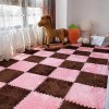 Dalles De Tapis en Peluche Douce De 48 Pièces, Tapis De Jeu De Puzzle, Tapis De Jeu De Sol en Mousse, Tapis De Sol Imbriqués,