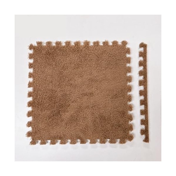 60 Pièces Puzzle Tapis De Jeu épissage Carreaux De Moquette Mousse Tapis De Sol Imbriqués en Peluche Tapis Salle De Jeux Cham