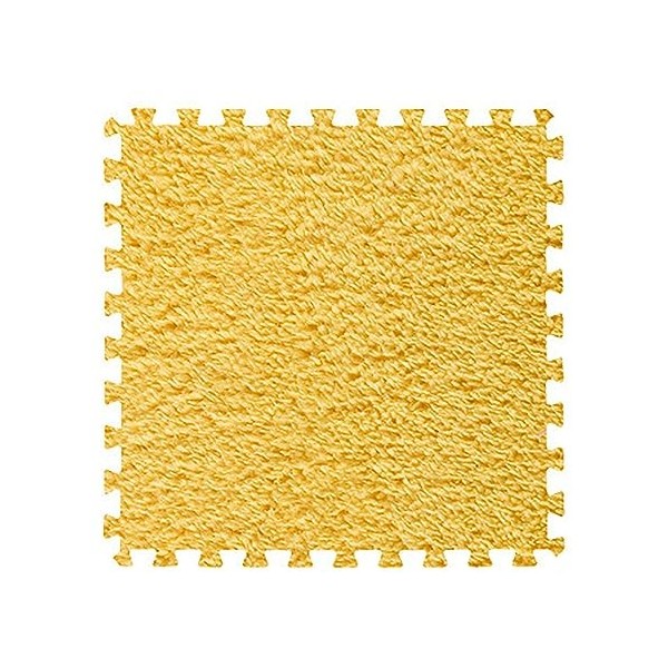 Tapis De Sol En Mousse De Peluche Carrée De 12 Pouces, 0,23-0,39 Pouce Dépaisseur, Dalles De Moquette à Emboîtement Polyvale