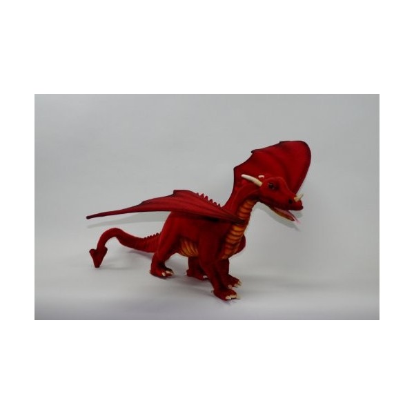 Hansa - Peluche Dragon Rouge 38cmH/70cmL