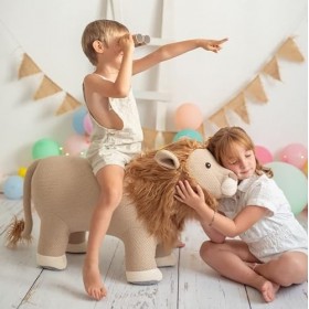 CROCHETTS | Crochet amigurumi Lion en Peluche. Grande Taille. Tricoté avec Un Fil de Coton hypoallergénique et Une Structure 