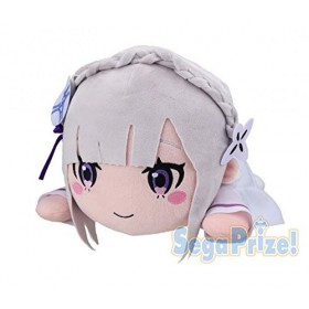 Banpresto ReZero Kara Hajimeru Isekai Seikatsu Mega Jumbonesoberi Emilia Teacher Peluche douce