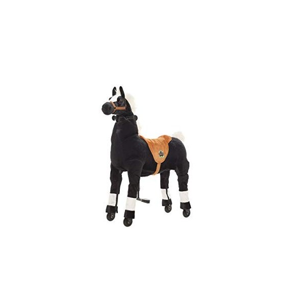 animal riding Snowy ARP011S Cheval déquitation pour Enfants à partir de 3 Ans Hauteur de Selle 56 cm avec roulettes Blanc Ta