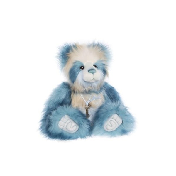 Charlie Bears – Avril | Ours en peluche à poils longs bleu clair à collectionner