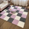 Tapis De Sol en Mousse Pelucheux, 60 Pièces, Carreaux De Moquette Emboîtables, Tapis De Zone, Tapis De Jeu, Salon, Chambre à 