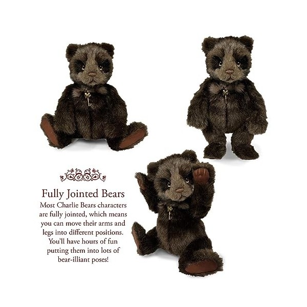 Charlie Bears 2023 | Clockmaker Free Shaker Pin Badge Peluche Ours en peluche