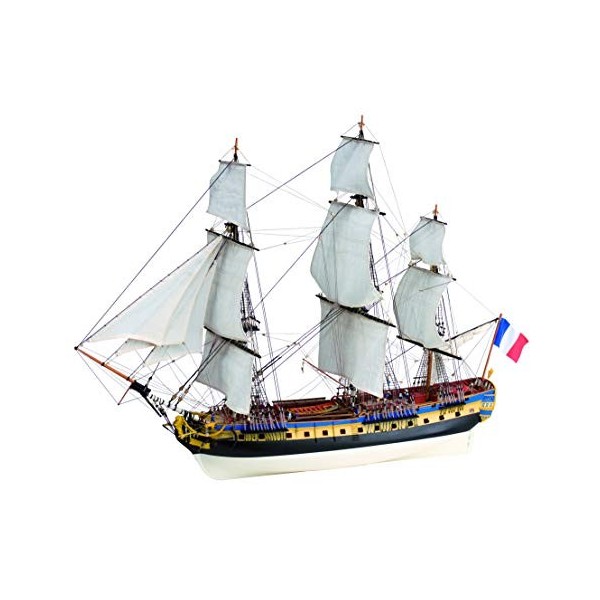 Artesanía Latina - Maquette de bateau en bois - Frégate française, Hermione La Fayette - Modèle 22517-N, Échelle 1:89 - Modèl