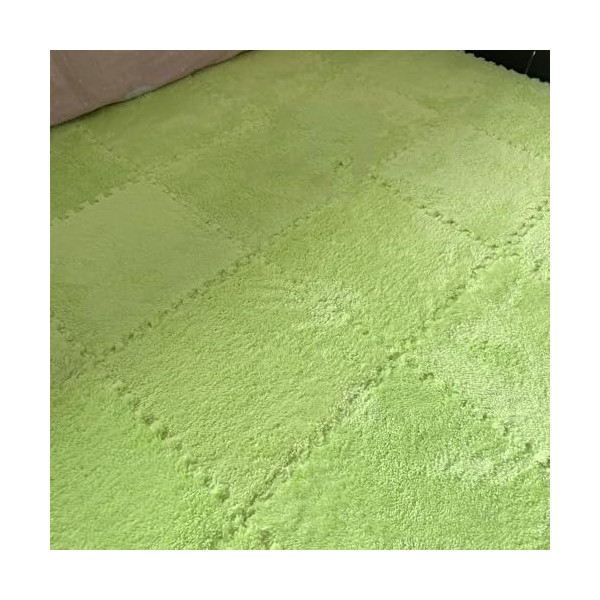 Tapis De Sol Imbriqué De 12 Et 24 Pouces avec Bordures, Carreaux De Sol en Peluche De 12 Pièces, Tapis De Jeu en Mousse Puzzl