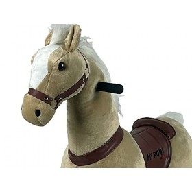 My Pony Jouet déquitation en peluche pour cheval - Cheval marron - Pour 3 à 6 ans