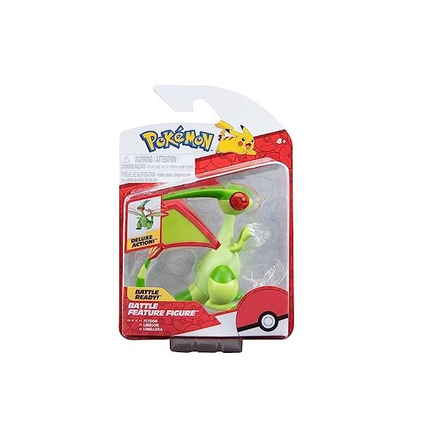 Pokémon Battle Feature Figure – Figurine de Combat Flygon de 11,4 cm avec Attaque daile battante, PKW2671, Moyen