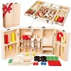 KOKOBOX Etablie Bricolage Enfants Etabli Bois Etabli Enfant Jouet en Bois Boite A Outils Enfant Malette Outils Enfant Caisse 