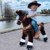 PonyCycle Officiel Classique U Série Balade à Cheval Jouet Animaux en Peluche Animaux promeneurs Cheval Brun foncé pour Les E