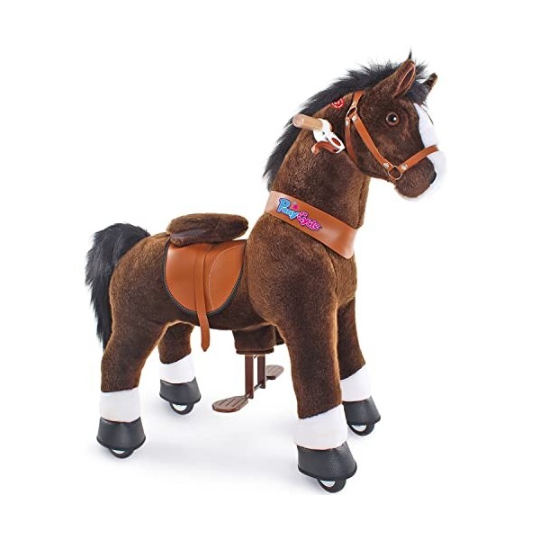 PonyCycle Authentique Cheval Monter sur des Jouets Trottinettes pour Enfants avec Frein et Son / 76 cm Hauteur/Taille 3 pour